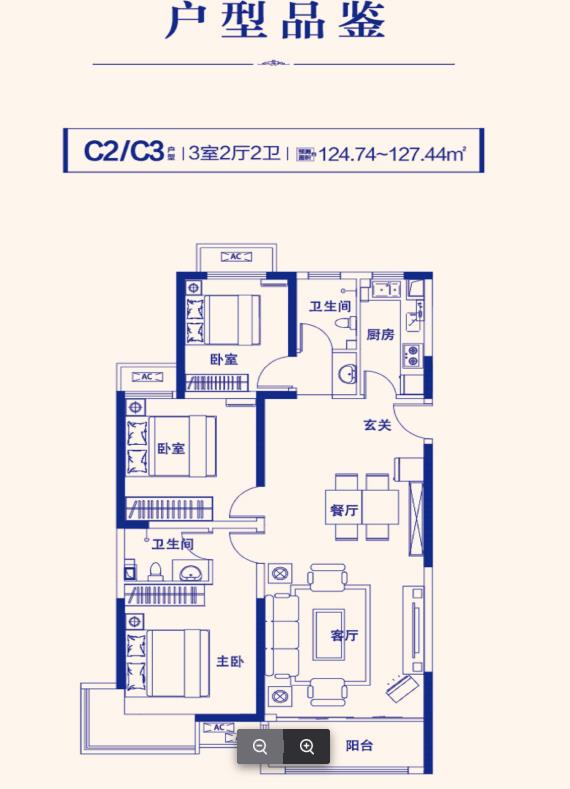 C2/C3-3室2厅2卫-125.0㎡ 